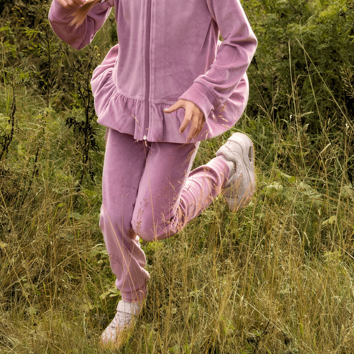 Vilje & Ve - Bukse i Velour Ines Blush Rose - Guttelus