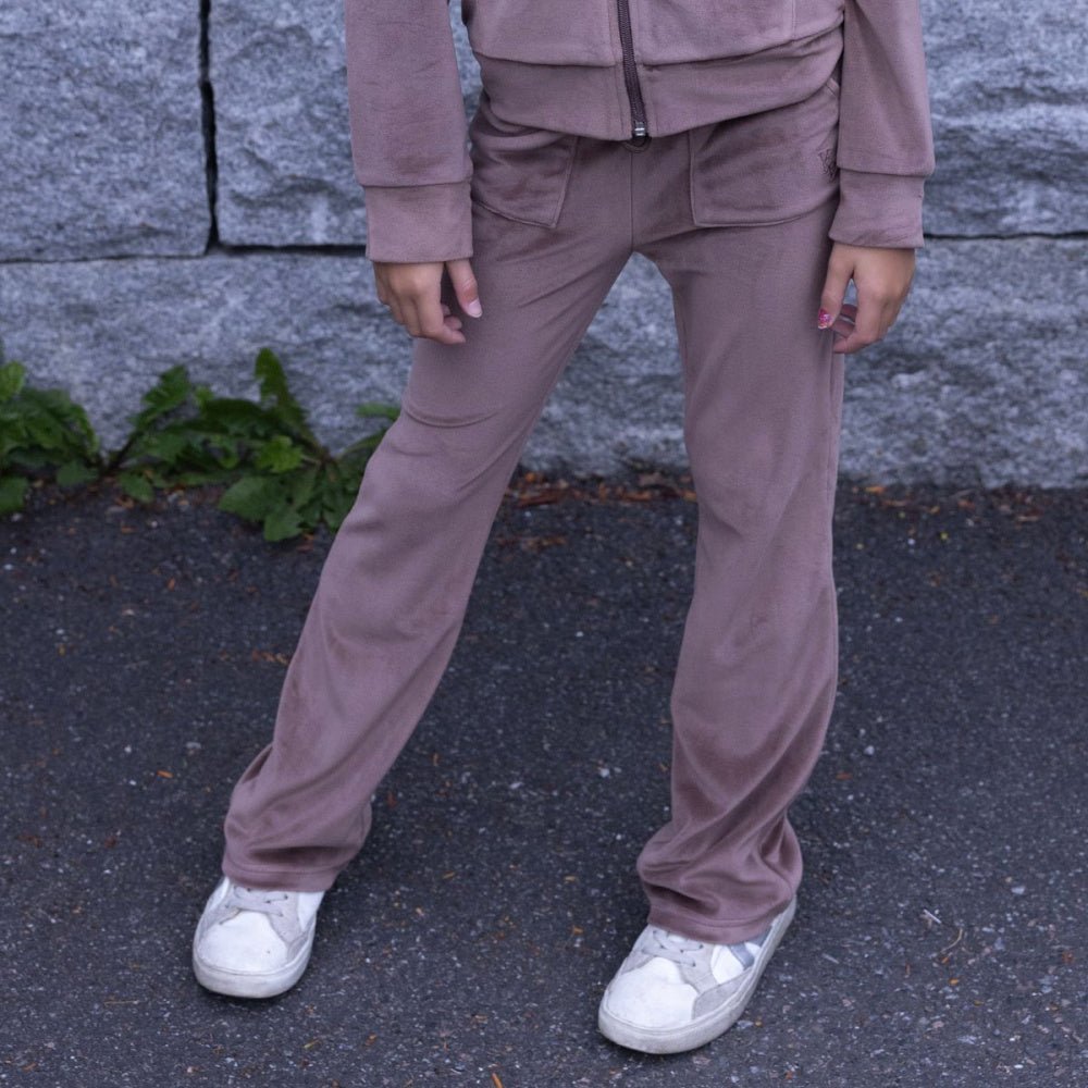 Vilje & Ve - Bukse Velour Hermine Taupe - Guttelus.no