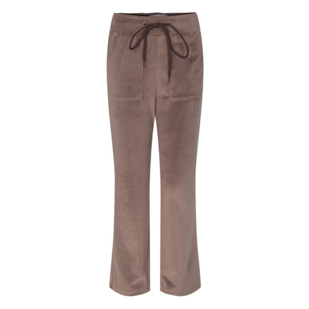 Vilje & Ve - Bukse Velour Hermine Taupe - Guttelus.no