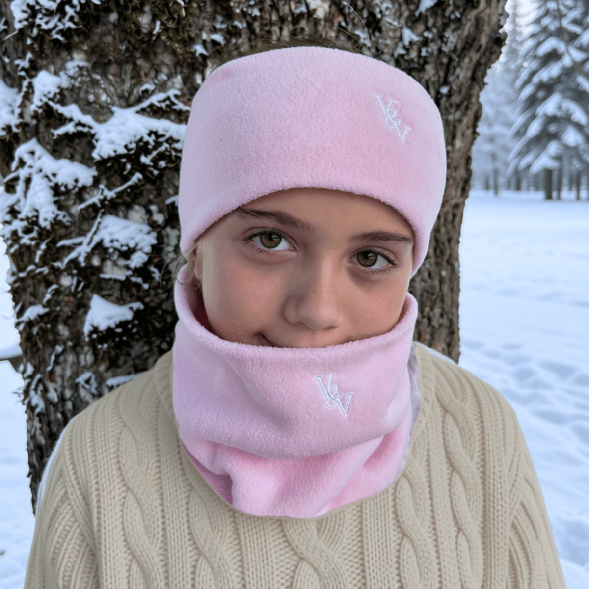 Vilje & Ve - Hals Fleece Od Soft Pink - Guttelus