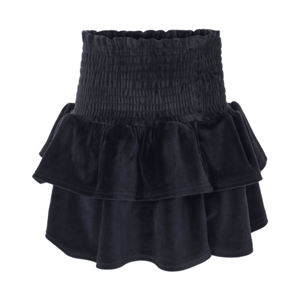 Vilje & Ve - Skjørt Hermine Velour Deep Navy - Guttelus