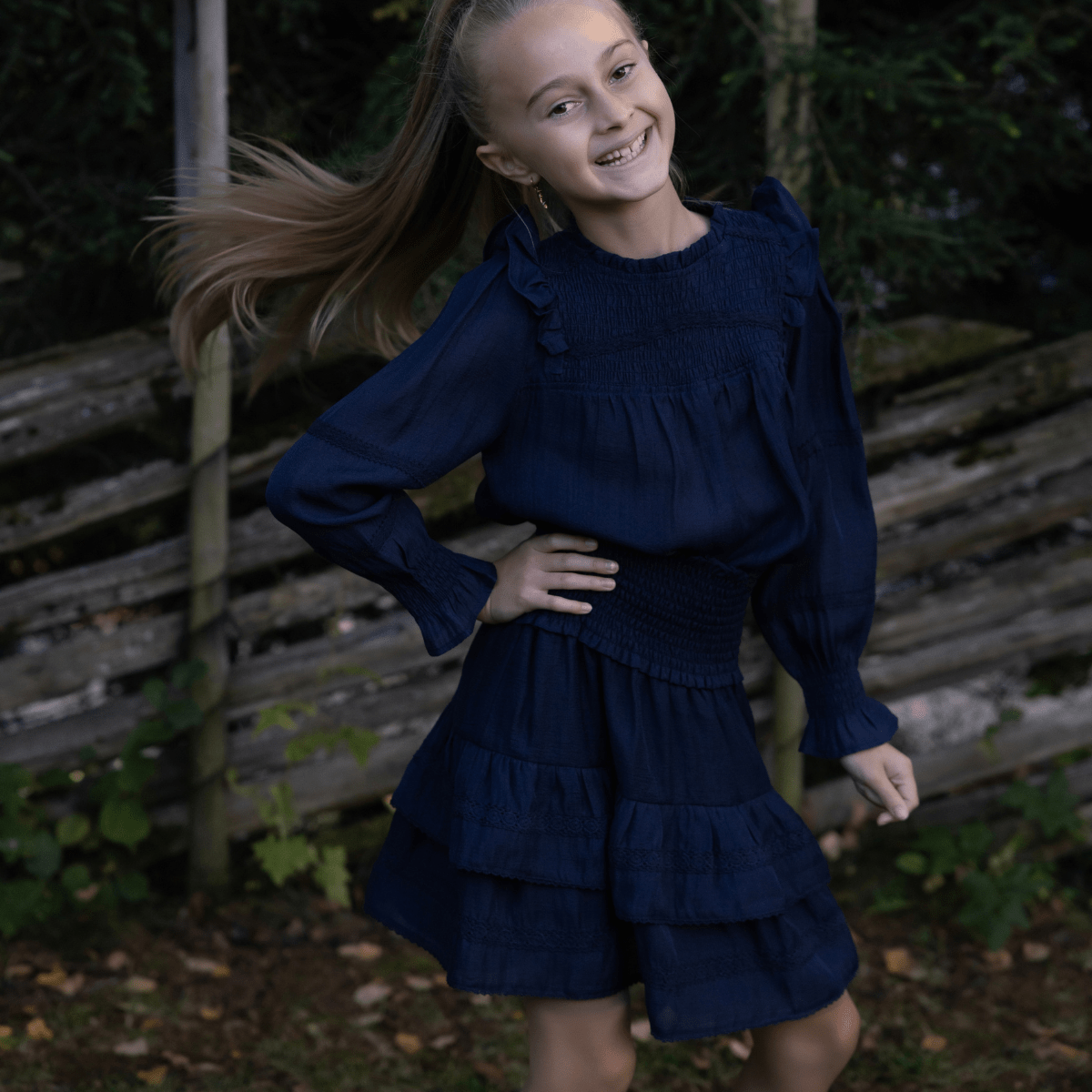 Vilje & Ve - Skjørt Iris Dark Navy - Guttelus