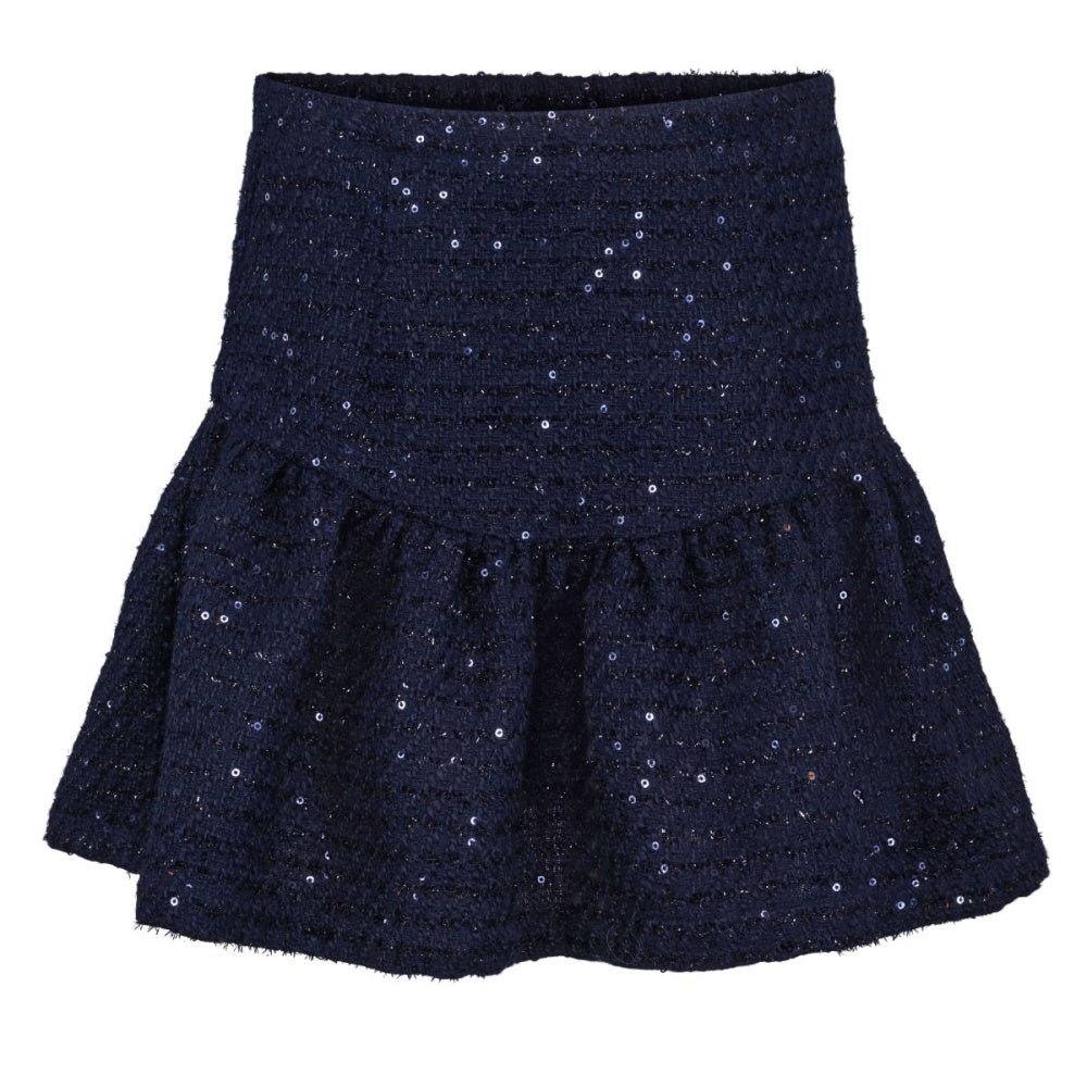 Vilje & Ve - Skjørt Laila Bouclè Midnight Navy - Guttelus.no
