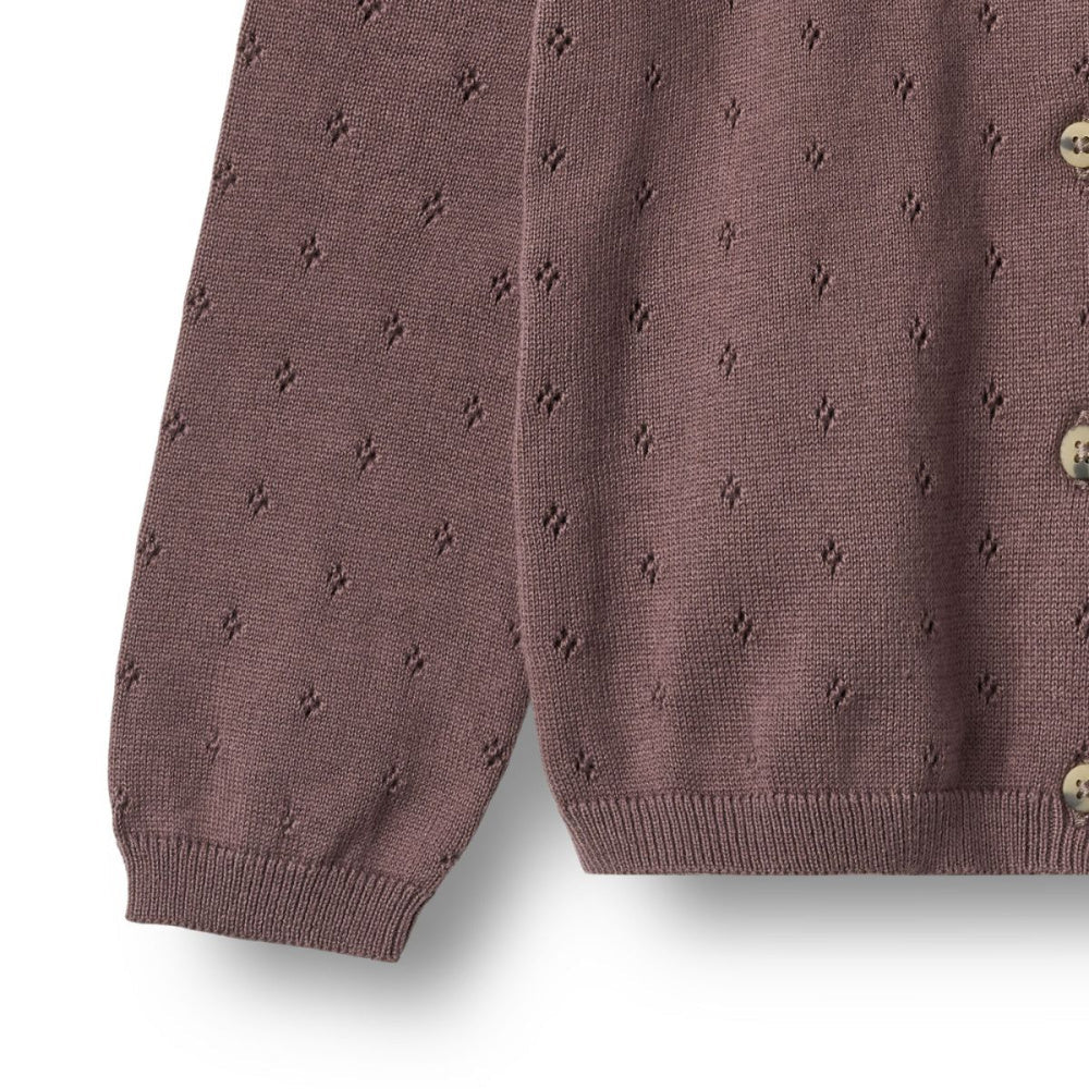 Wheat - Cardigan Knit Maia Plum - Guttelus.no