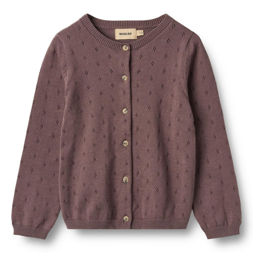 Wheat - Cardigan Knit Maia Plum - Guttelus.no