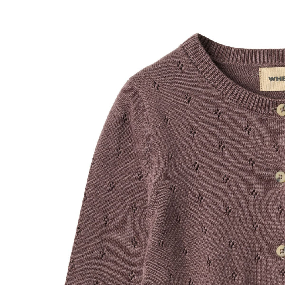 Wheat - Cardigan Knit Maia Plum - Guttelus.no