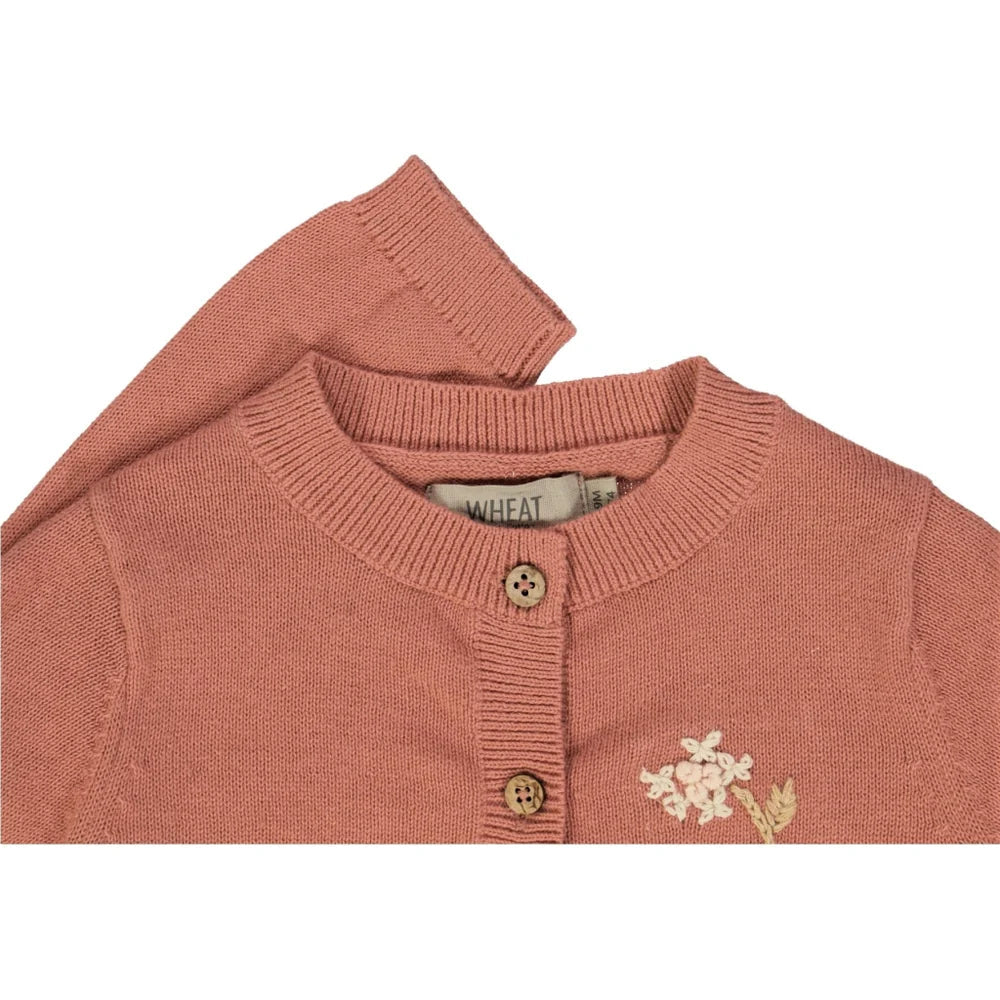 Wheat - Cardigan Suzy Cameo Brown - Guttelus.no