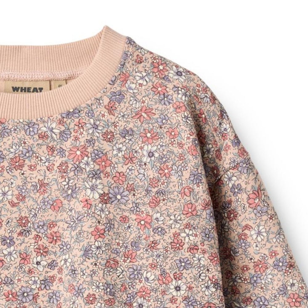 Wheat - Genser Sweat Lia Rose Dust Flowers - Guttelus.no