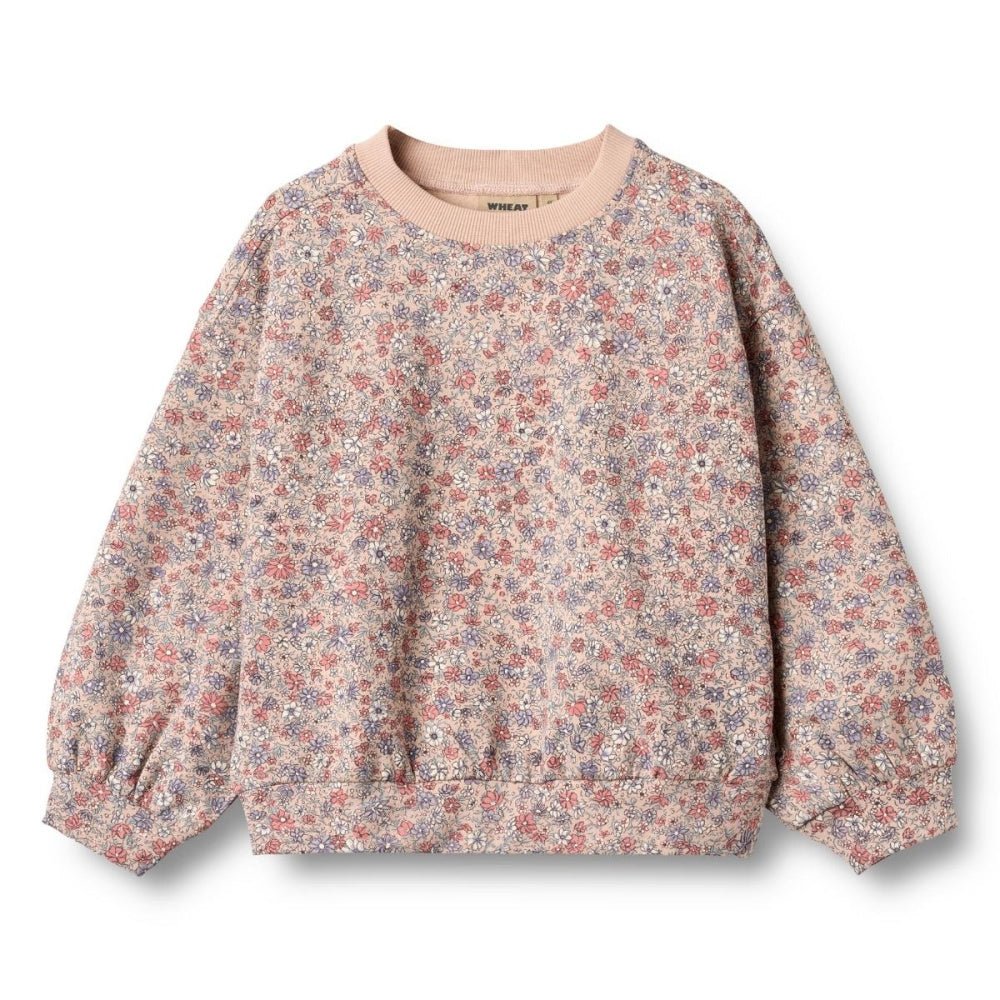 Wheat - Genser Sweat Lia Rose Dust Flowers - Guttelus.no