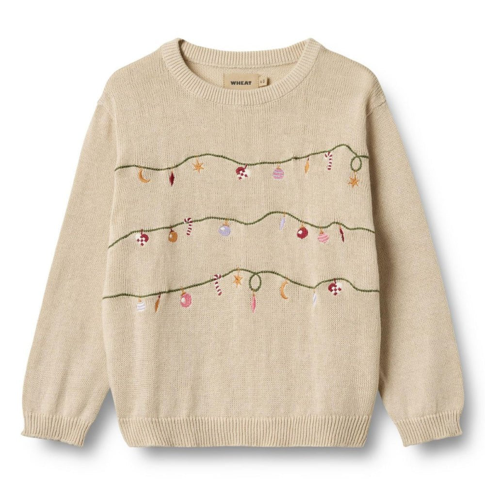 Wheat - Julegenser Knit Lisa Offwhite - Guttelus.no