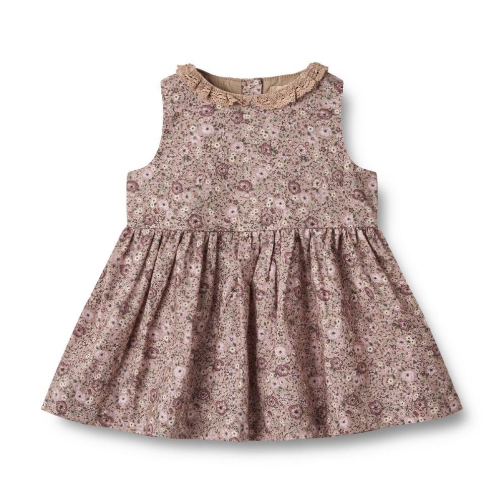Wheat - Kjole Baby Elma Rose Shadow Flowers - Guttelus
