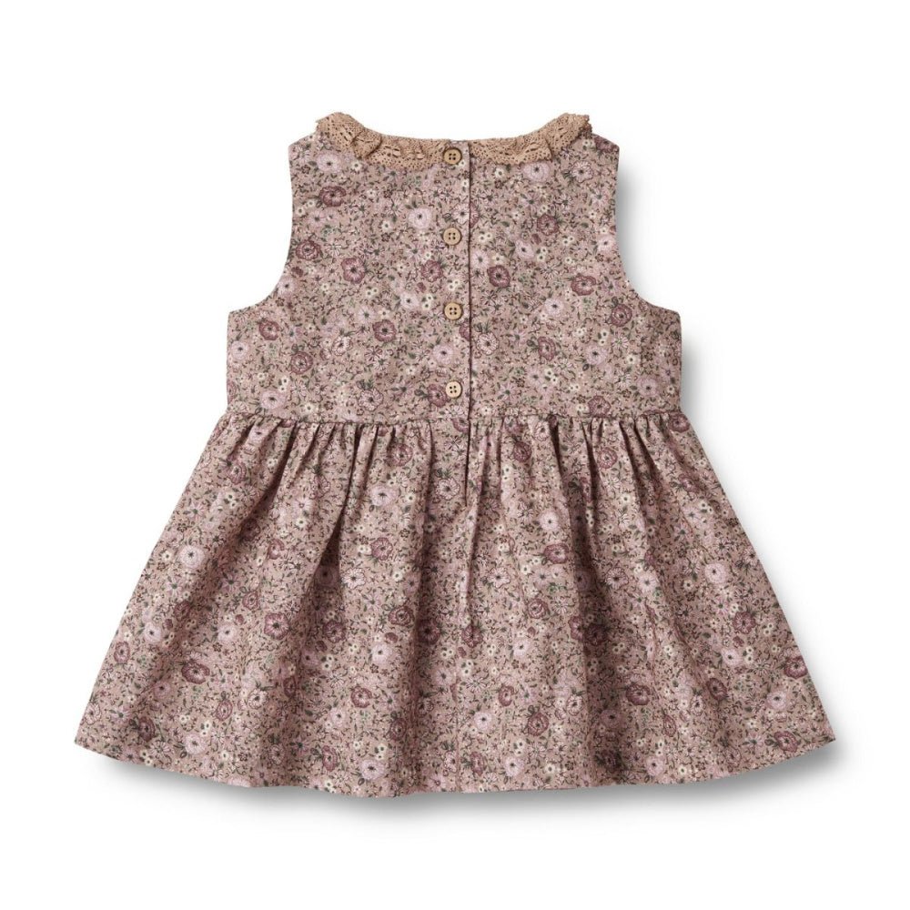Wheat - Kjole Baby Elma Rose Shadow Flowers - Guttelus