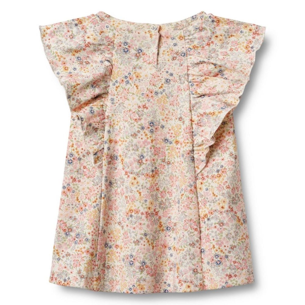 Wheat - Kjole Baby Ruffle Shirley Bright Flowers - Guttelus