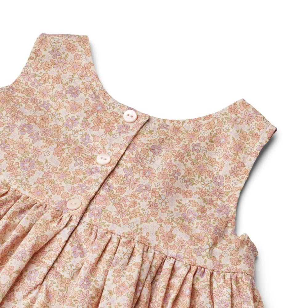 Wheat - Kjole Baby Sienna Lilac Flowers - Guttelus