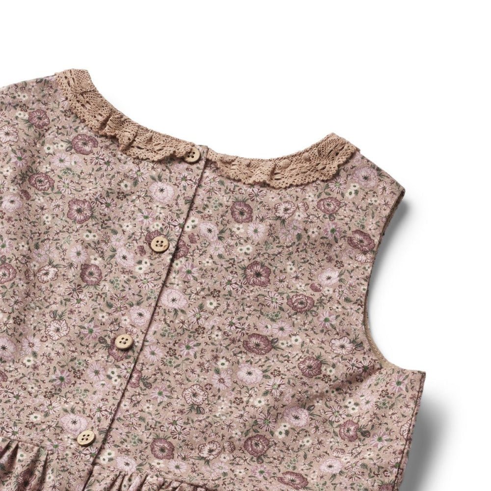 Wheat - Kjole Elma Rose Shadow Flowers - Guttelus