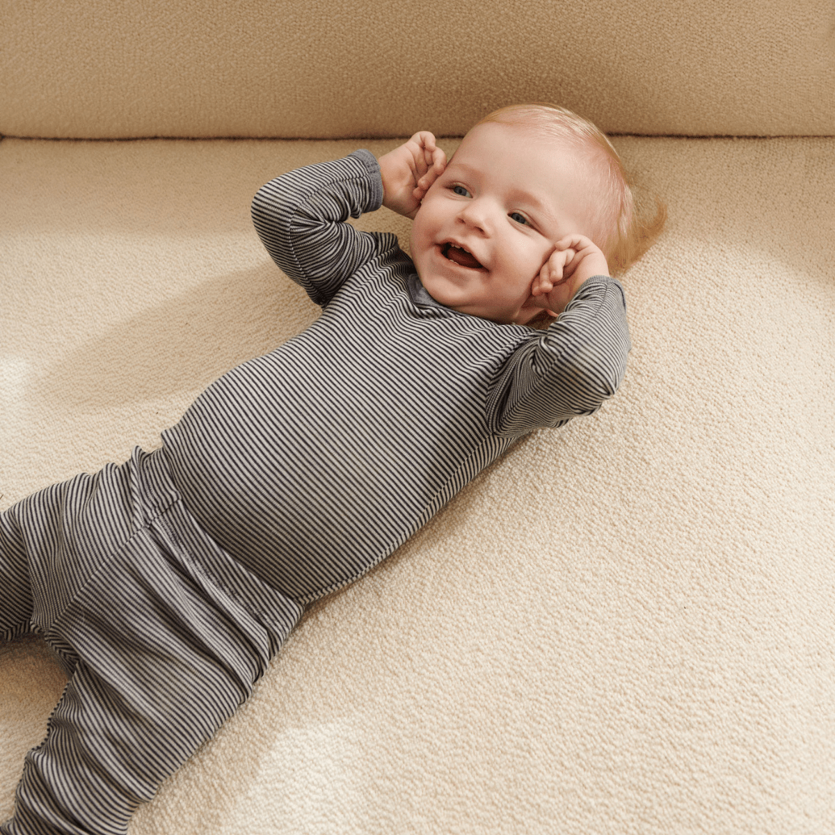 Wheat - Ullongs Baby Agi Navy Stripe - Guttelus.no