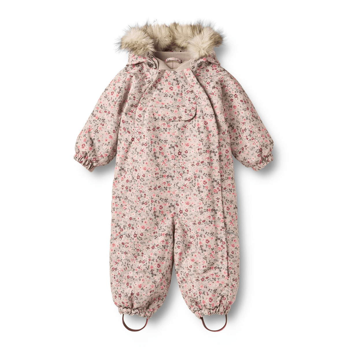 Wheat - Vinterdress Baby Nickie Grey Moon Flowers - Guttelus