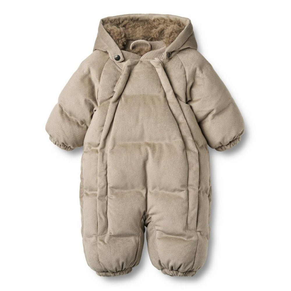 Wheat - Vinterdress Baby Puffer Nallo Grey Stone - Guttelus.no