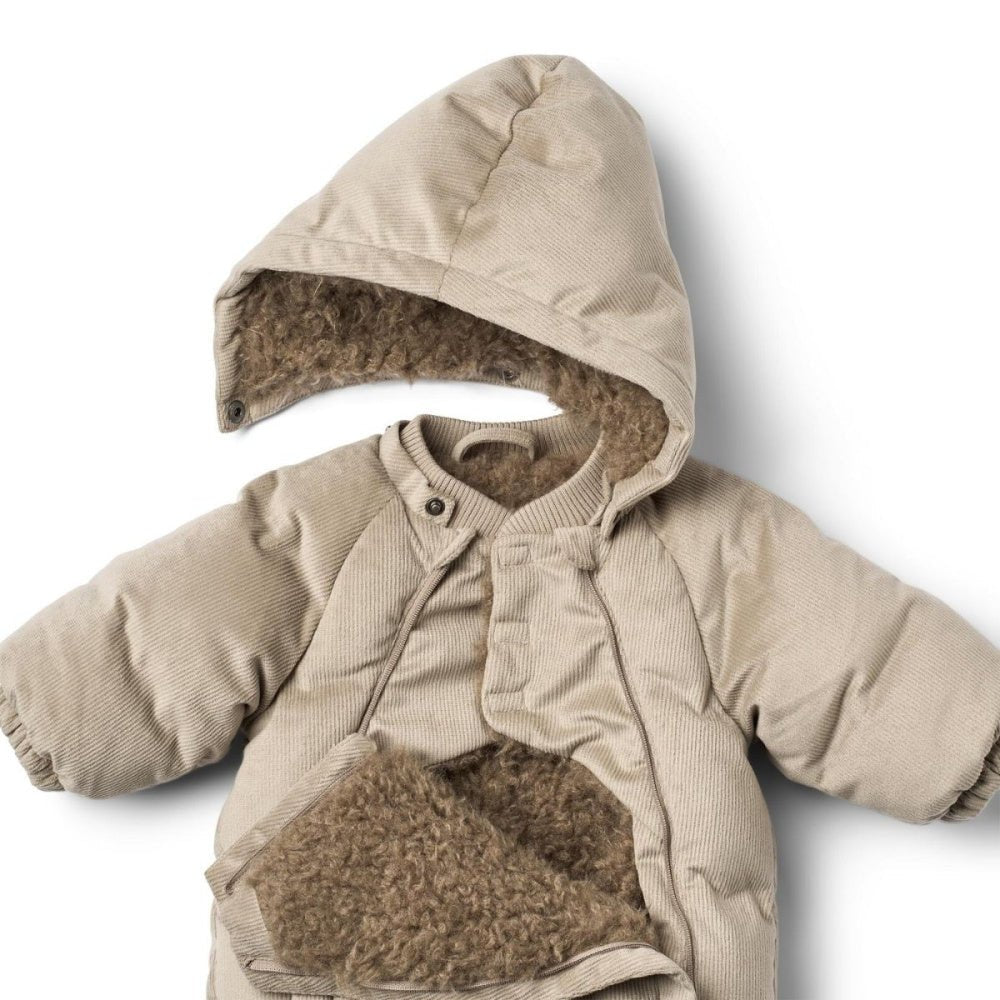 Wheat - Vinterdress Baby Puffer Nallo Grey Stone - Guttelus.no