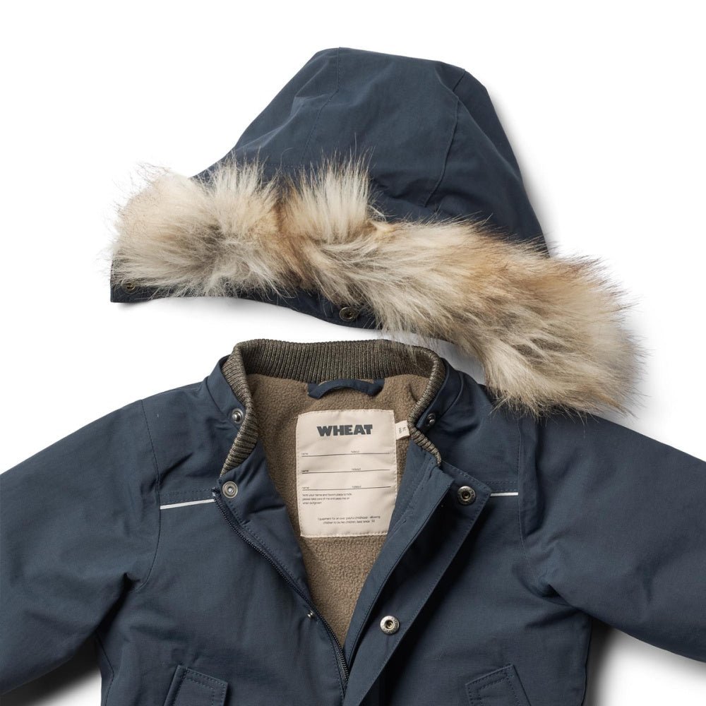 Wheat - Vinterjakke Baby Kasper Tech Dark Blue - Guttelus.no