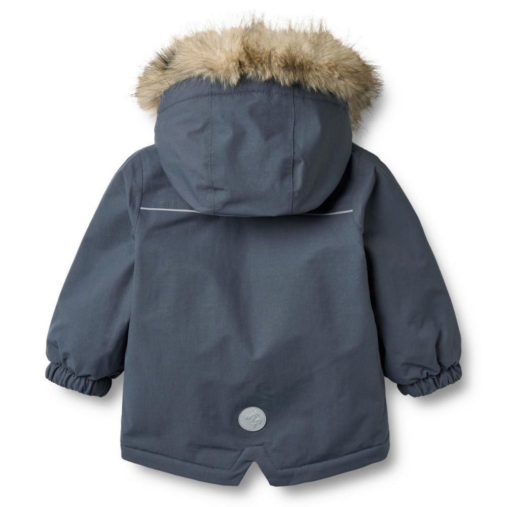 Wheat - Vinterjakke Baby Kasper Tech Greyblue - Guttelus.no