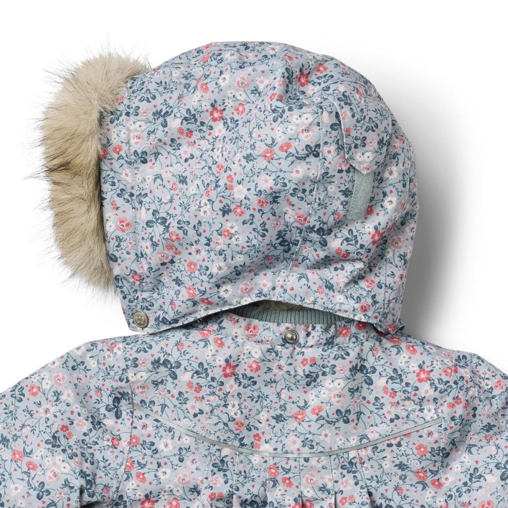 Wheat - Vinterjakke Baby Mathilde Tech Soft Rain Flowers - Guttelus.no