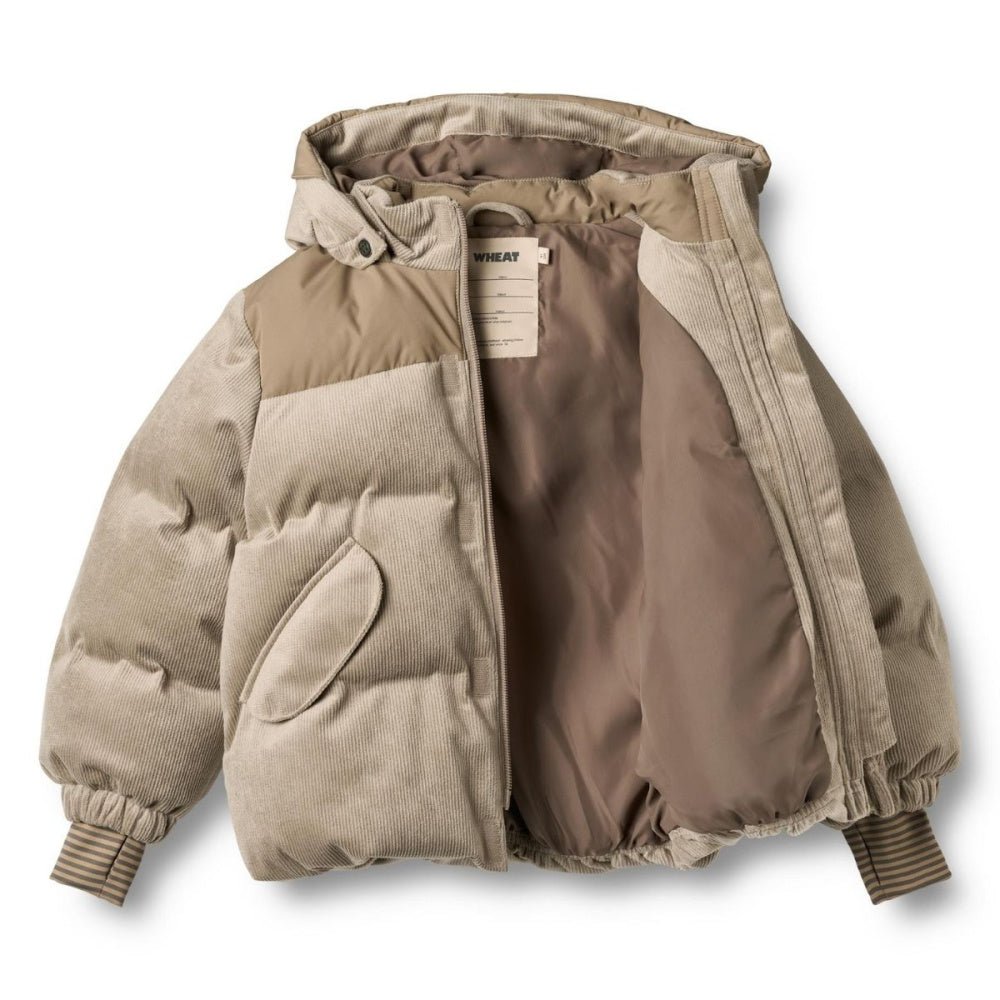 Wheat - Vinterjakke Puffer Mads Grey Stone - Guttelus.no