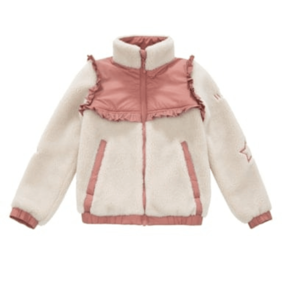 WoolLand - Fleecejakke Stryn Junior Burned Rose - Guttelus.no