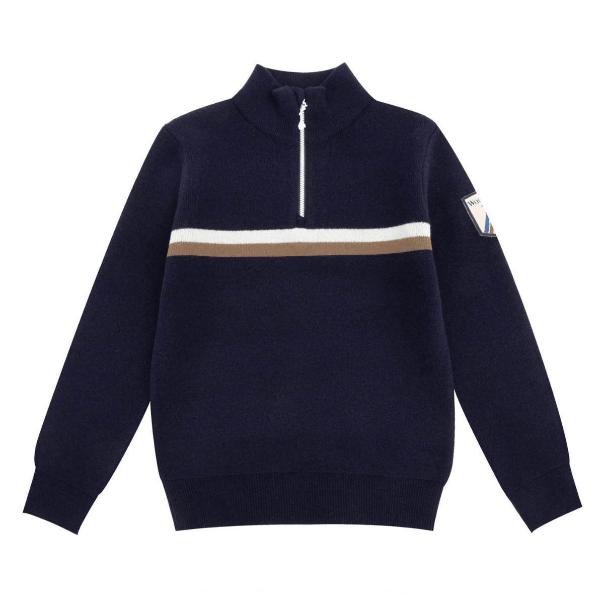 WoolLand - Genser Hemsedal Half-Zip Dark Blue - Guttelus