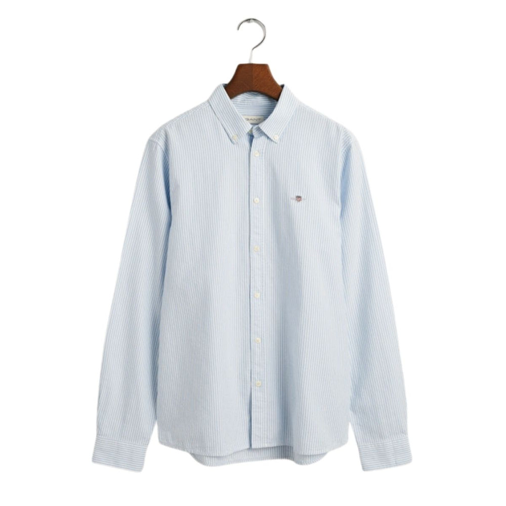 Gant - Skjorte Oxford Striped Capri Blue