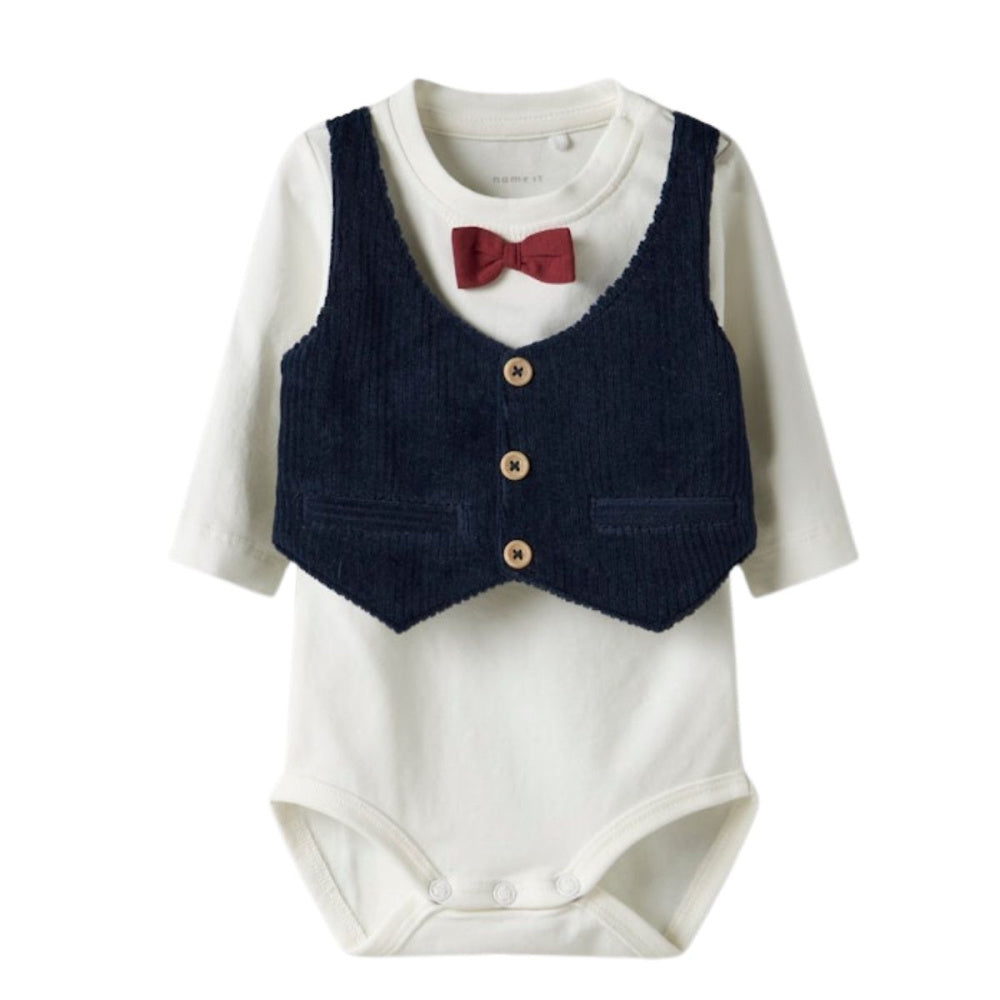 Name It - Body & Bukse Sett Ronny Cord Navy Blazer
