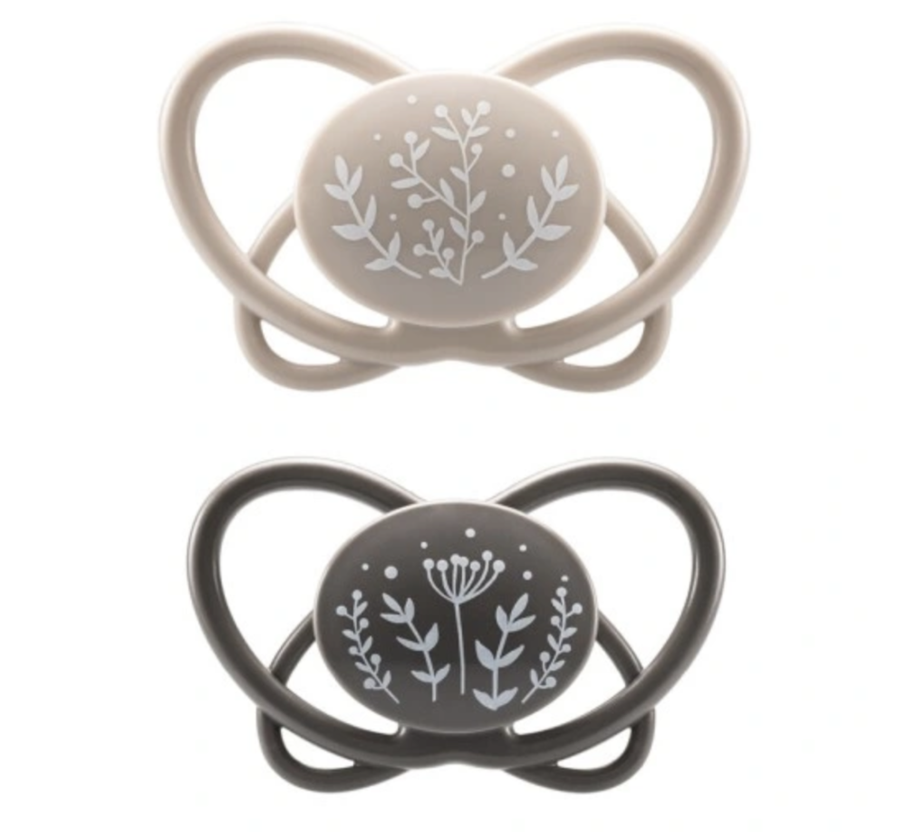 Nip- Smokker 2pk 0-6 mnd "My butterfly" Grå Beige